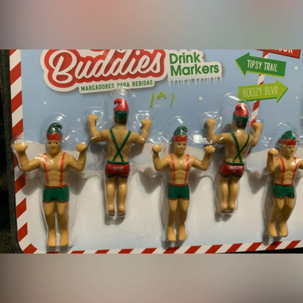 NPW ELF BUDDIES (6) drink markers NWT